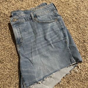 Torrid Blue Jean Shorts with Frayed Hem - 5 inch shorts